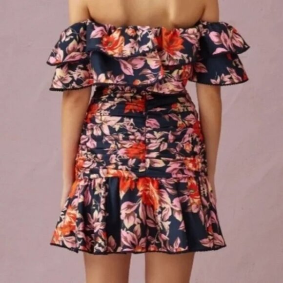 Keepsake the Label Real Love Black Floral Ruffle Blouse Crop Top Size Small NWT - Picture 5 of 13